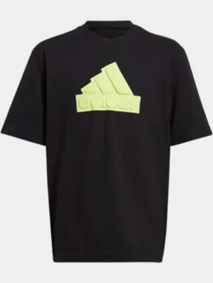 Adidas Future Icons Kids-Unisex Sportswear T-Shirt Black/Lime