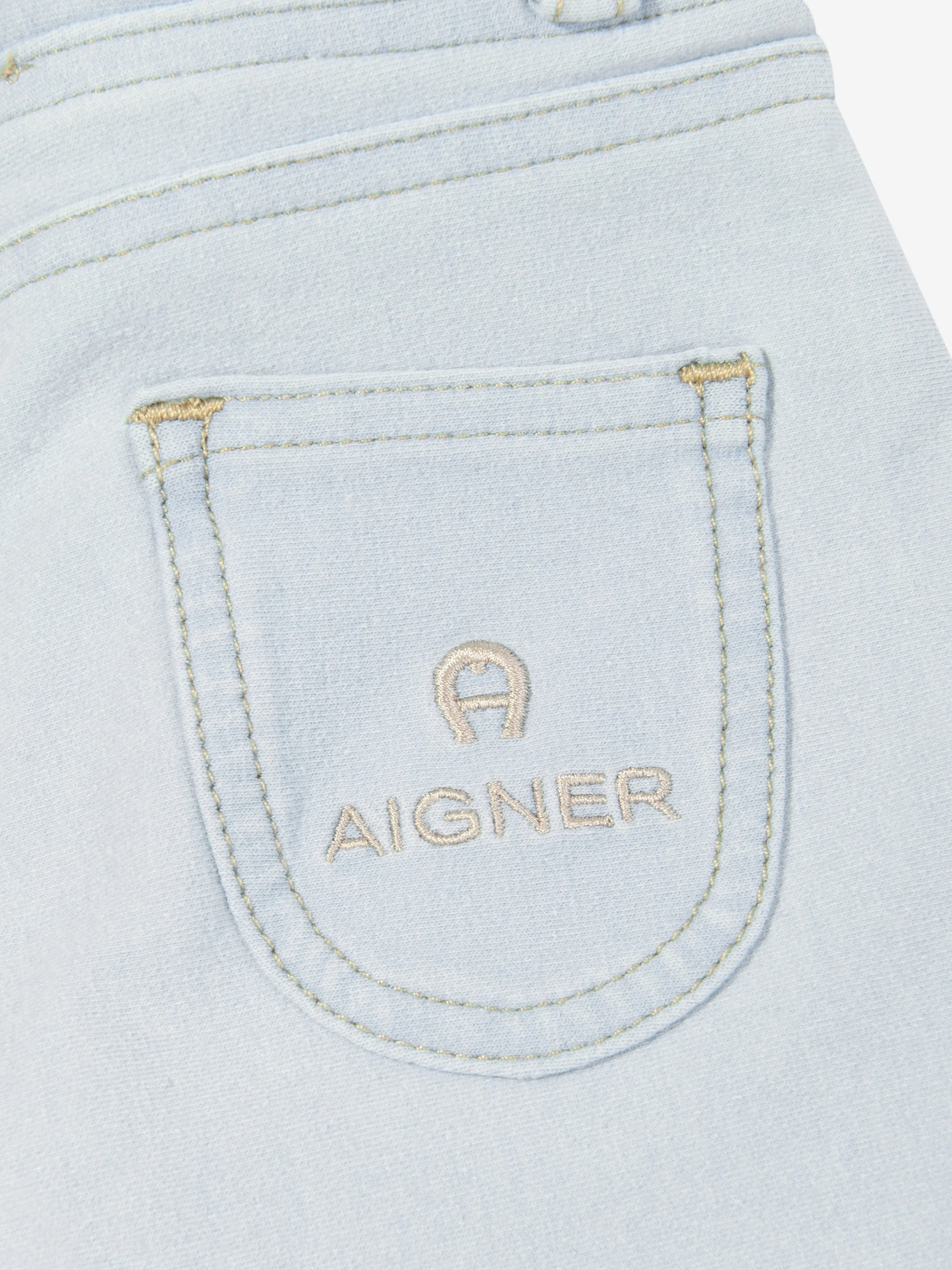 Aigner Baby Girls Sweat Denim Trousers in Blue