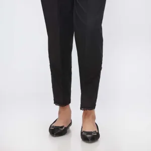 Black Laced Cambric Slim Fit Trouser PW3610