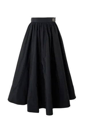 Black Long Taffeta Skirt