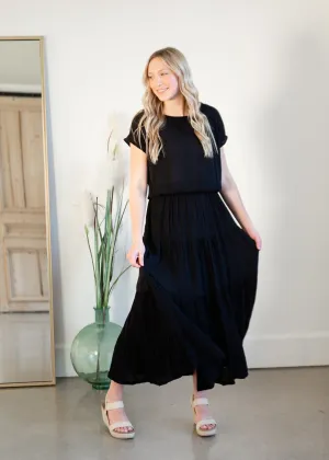 Black Tiered Ruffle Maxi Skirt - FINAL SALE