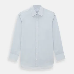 Blue and White Pencil Stripe Cashmerello Mayfair Shirt