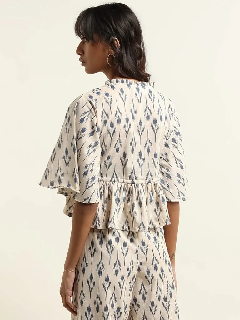 Bombay Paisley Off White Printed Top