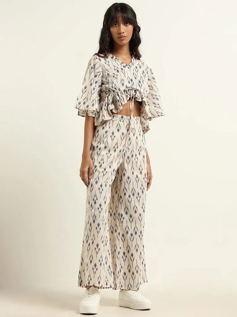 Bombay Paisley Off White Printed Top