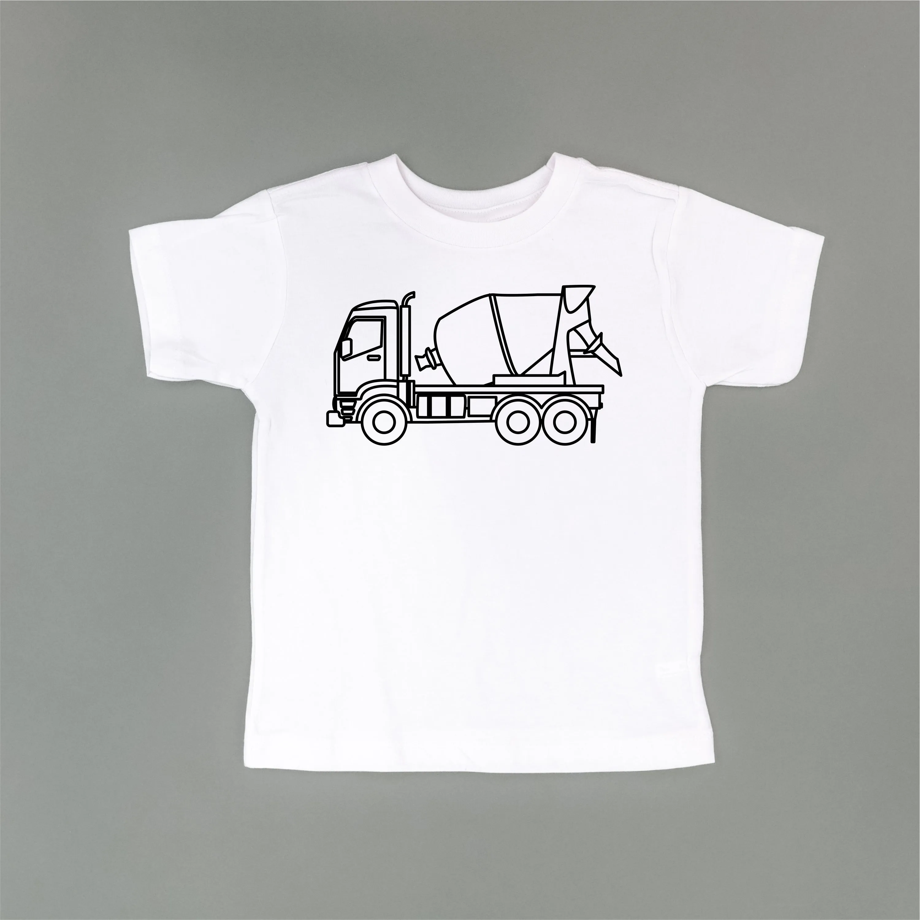 CEMENT TRUCK - Minimalist Design - Short Sleeve Child Shirt