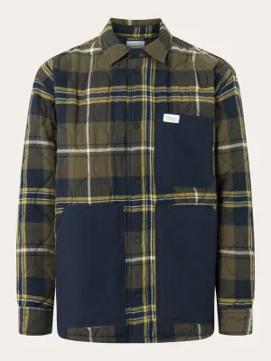 Checked quilted oversized overshirt - Green check