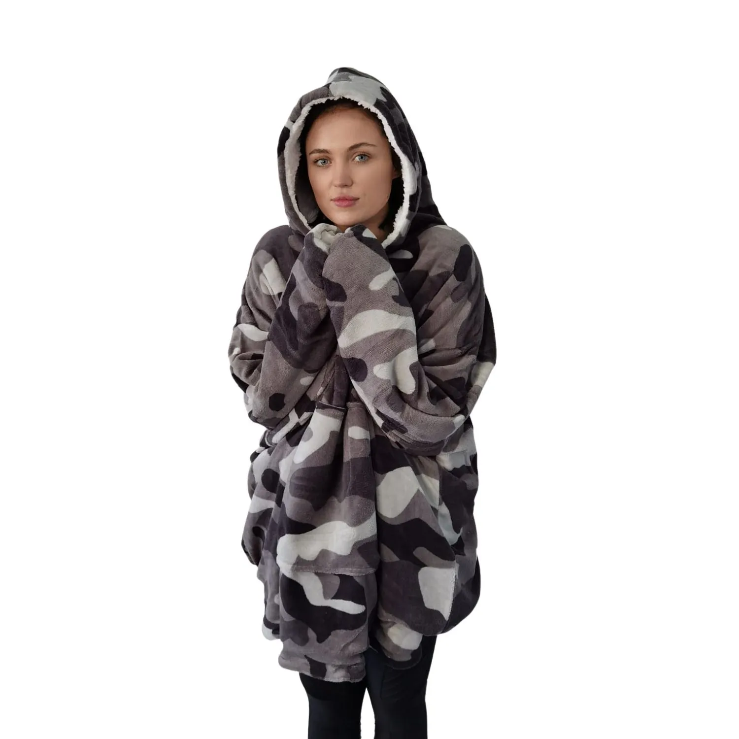 Cosy Robe - Camouflage Grey