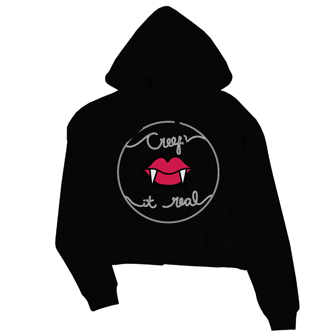 Creep It Real Womens Crop Hoodie