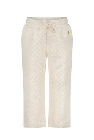 DELHY flowers & lurex trousers Champagne