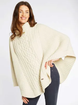 DUBARRY Kilronan Merino Poncho - Womens - Cream