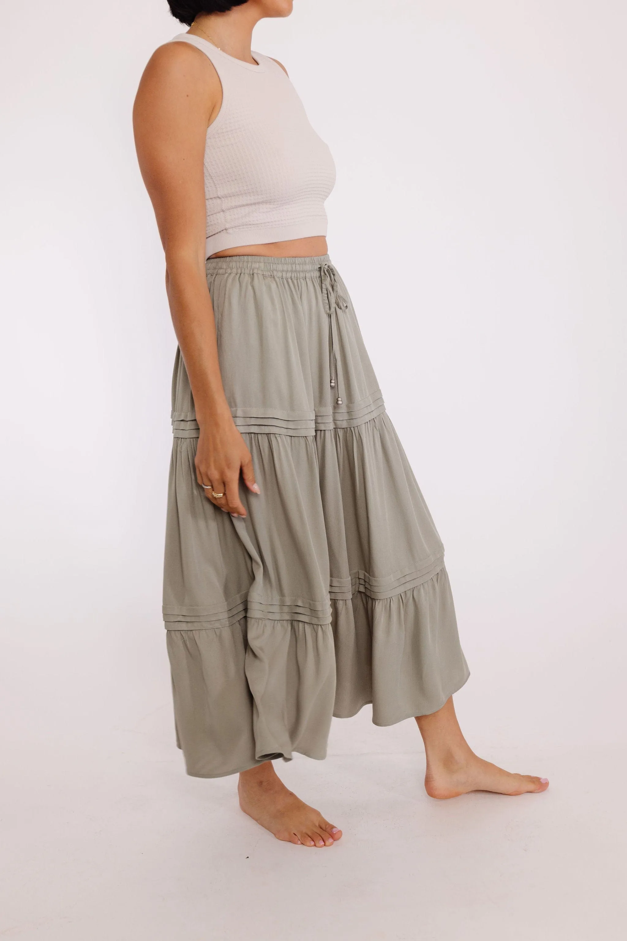 Easy Breezy Skirt in Olive