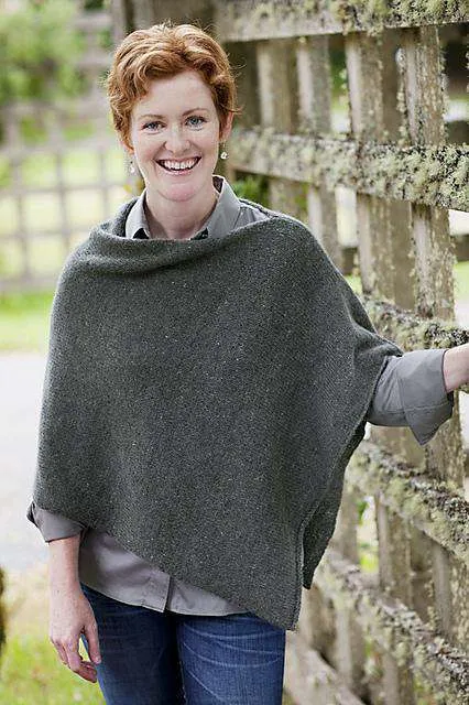 Easy Folded Poncho by Churchmouse yarns and Teas