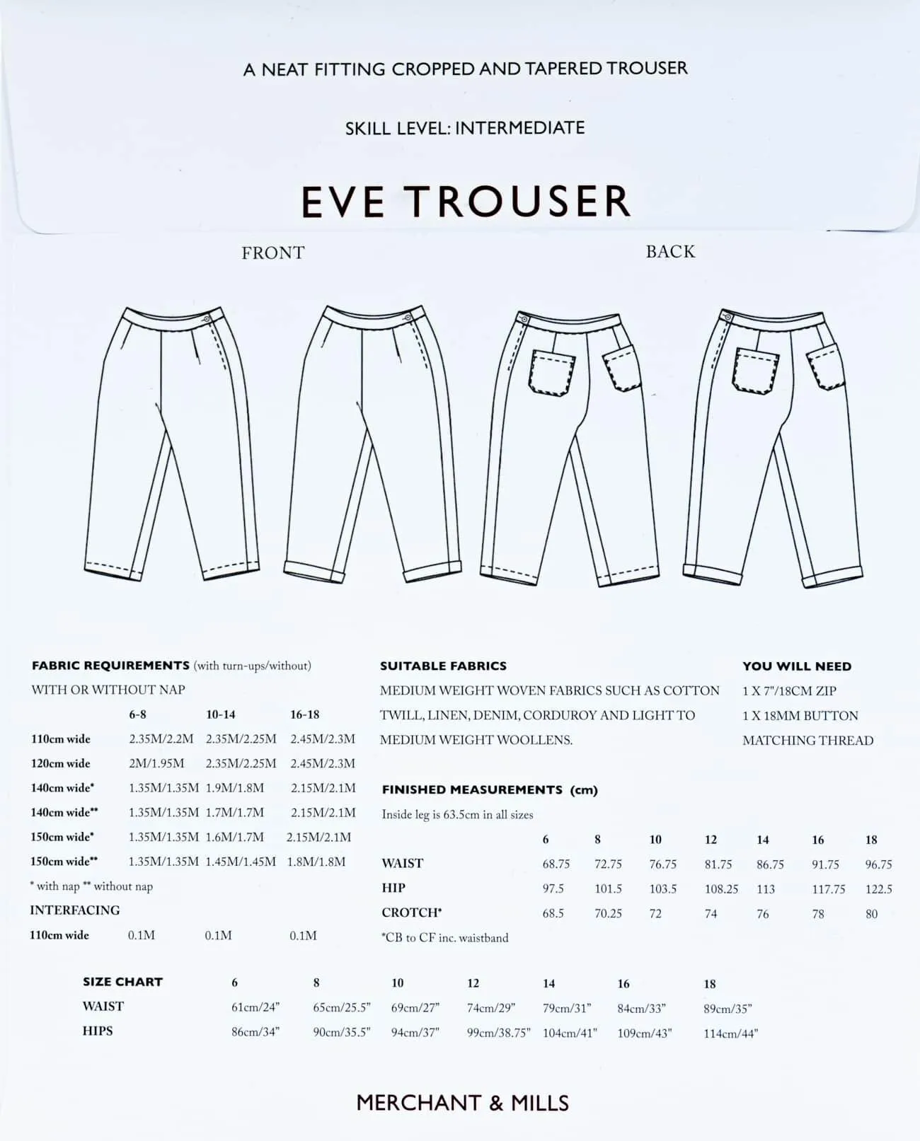 Eve Trouser Pattern