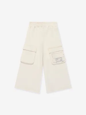 Fendi Girls Baguette Pocket Trousers in Beige