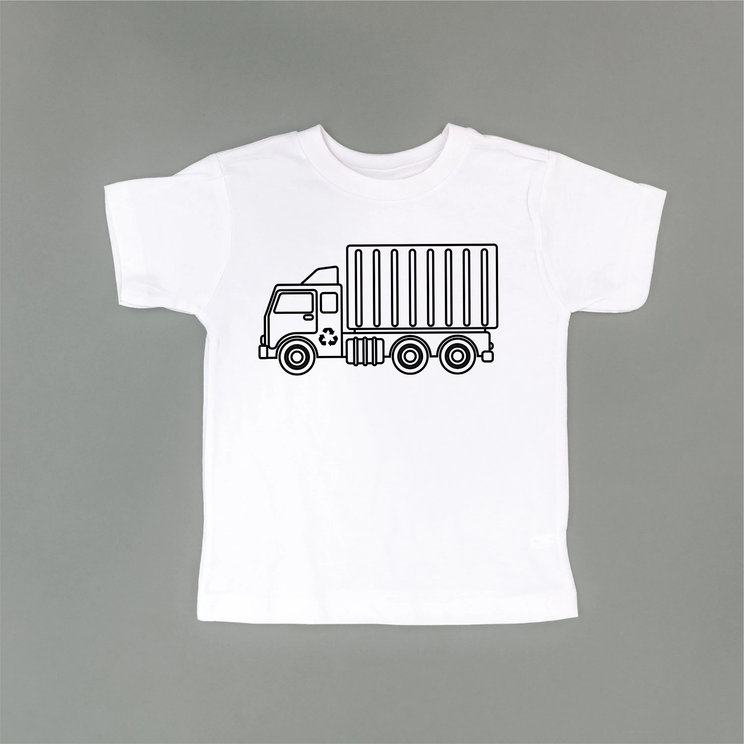 GARBAGE TRUCK - Minimalist Design - Short Sleeve Child Shirt