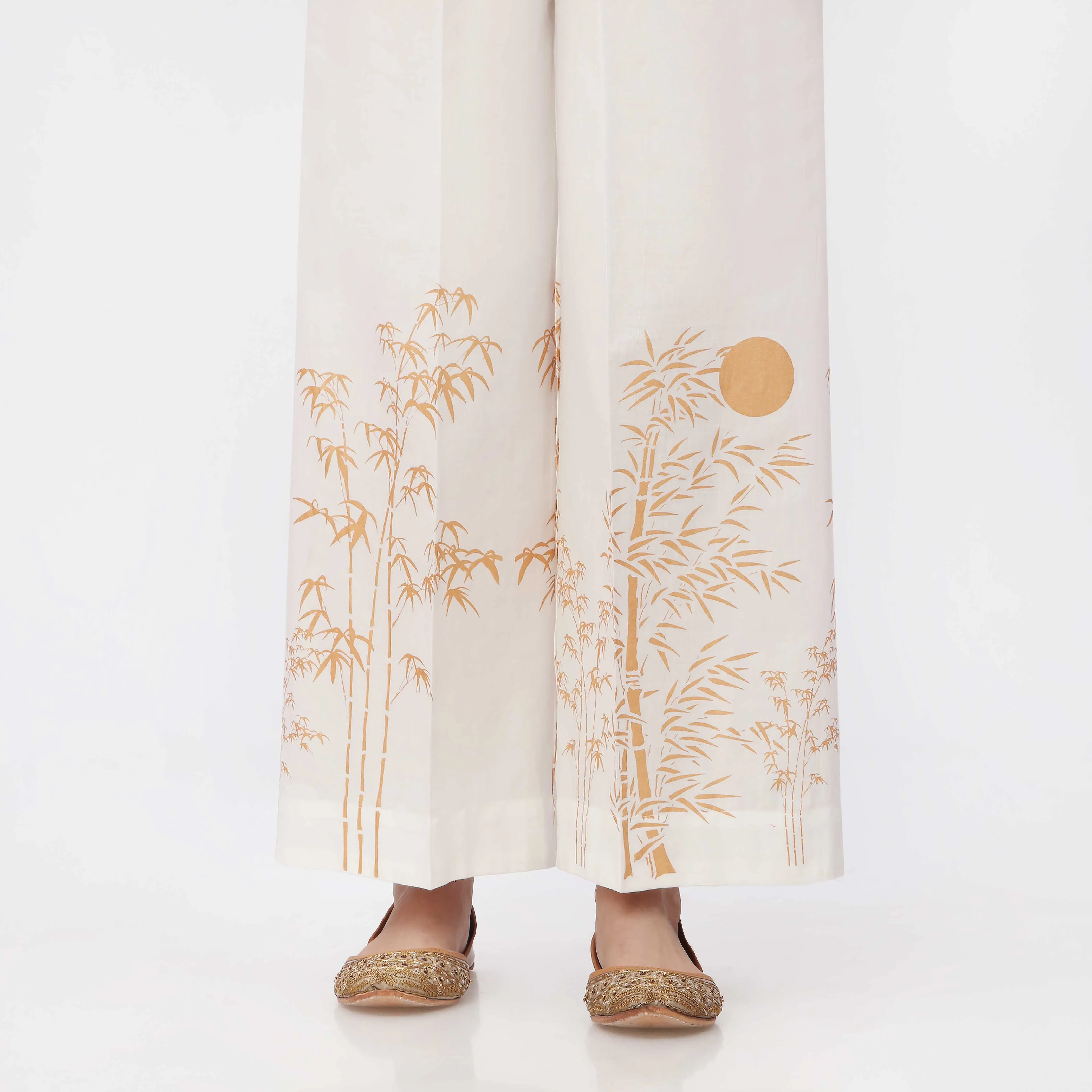 Golden Printed Cambric Straight Fit Trouser PS3556