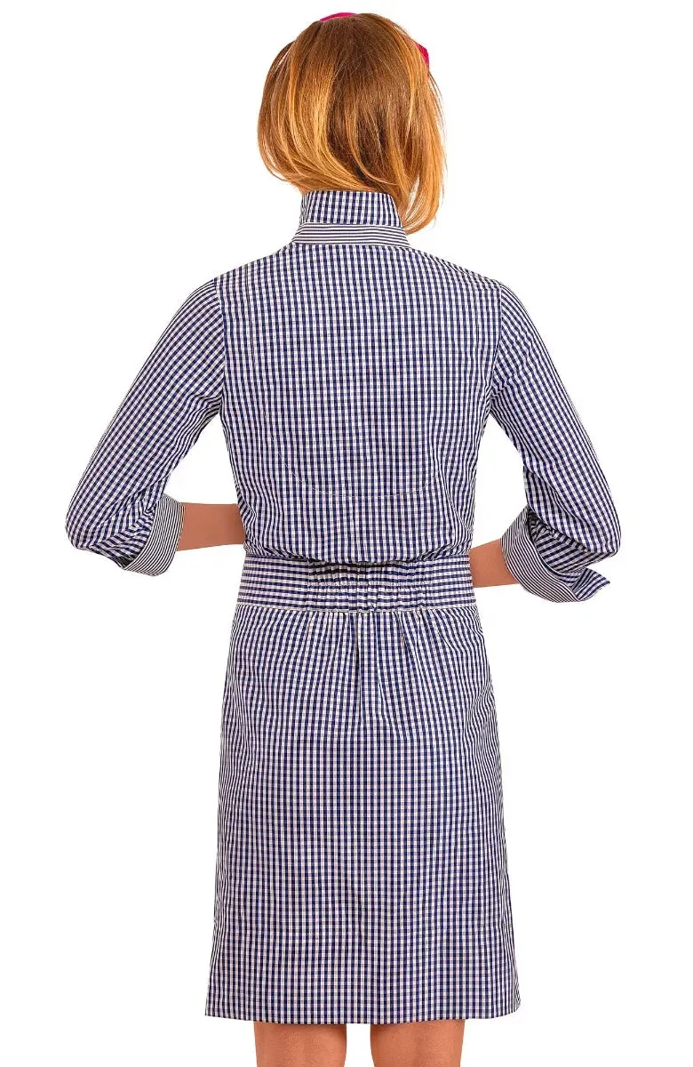 Gretchen Scott | Breezy Blouson Dress | Women's | Navy Gingham