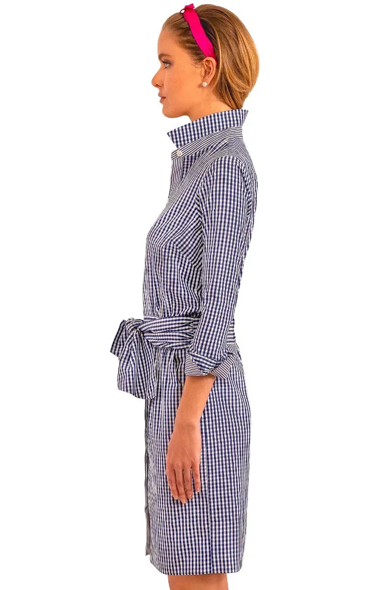 Gretchen Scott | Breezy Blouson Dress | Women's | Navy Gingham