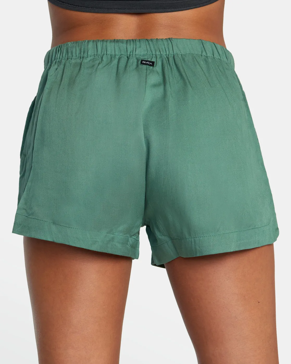 Grounded Elastic Waist Shorts - Dark Ivy