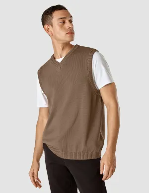 Heavy Knit Vest Mocha