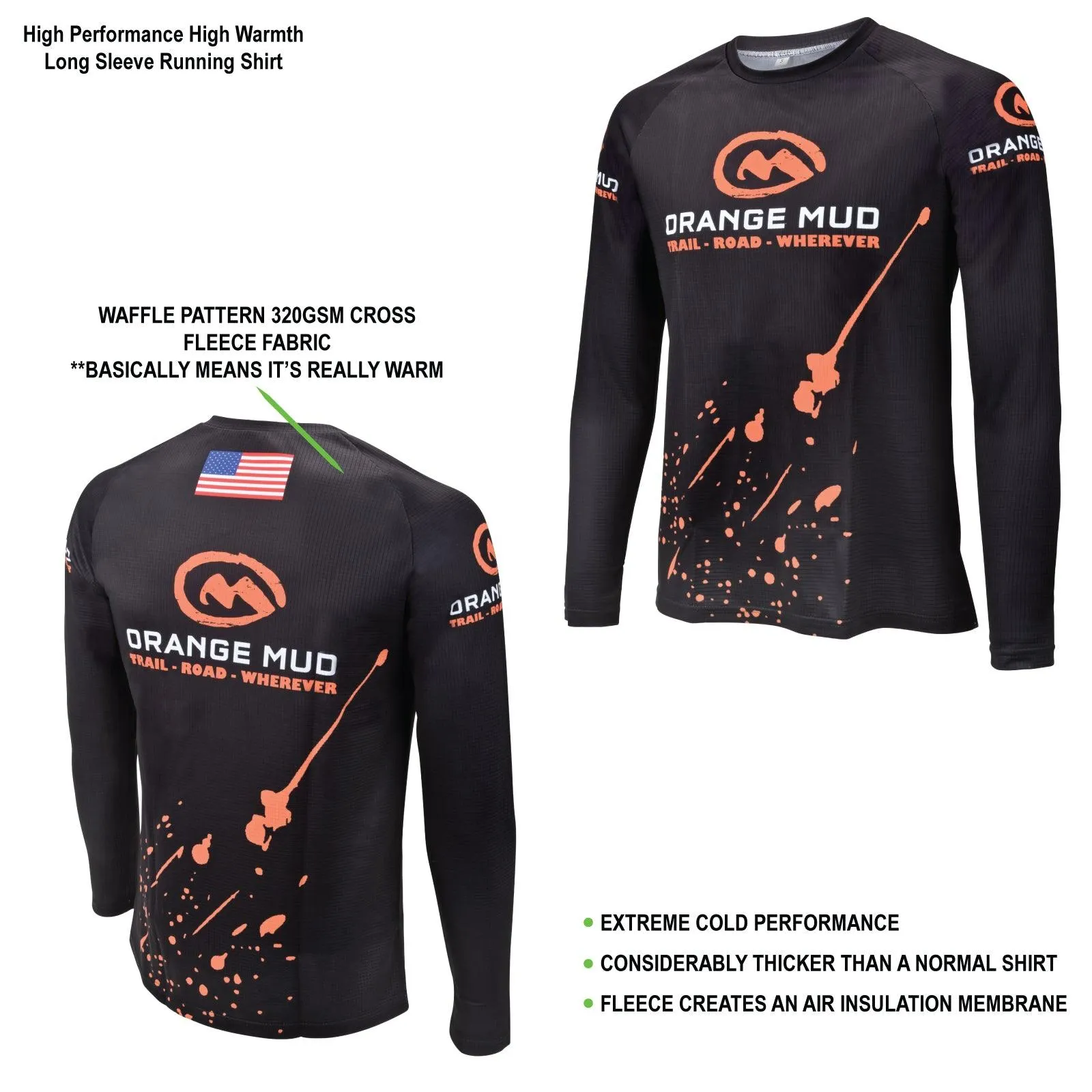 High Performance High Warmth Long Sleeve Running Shirt