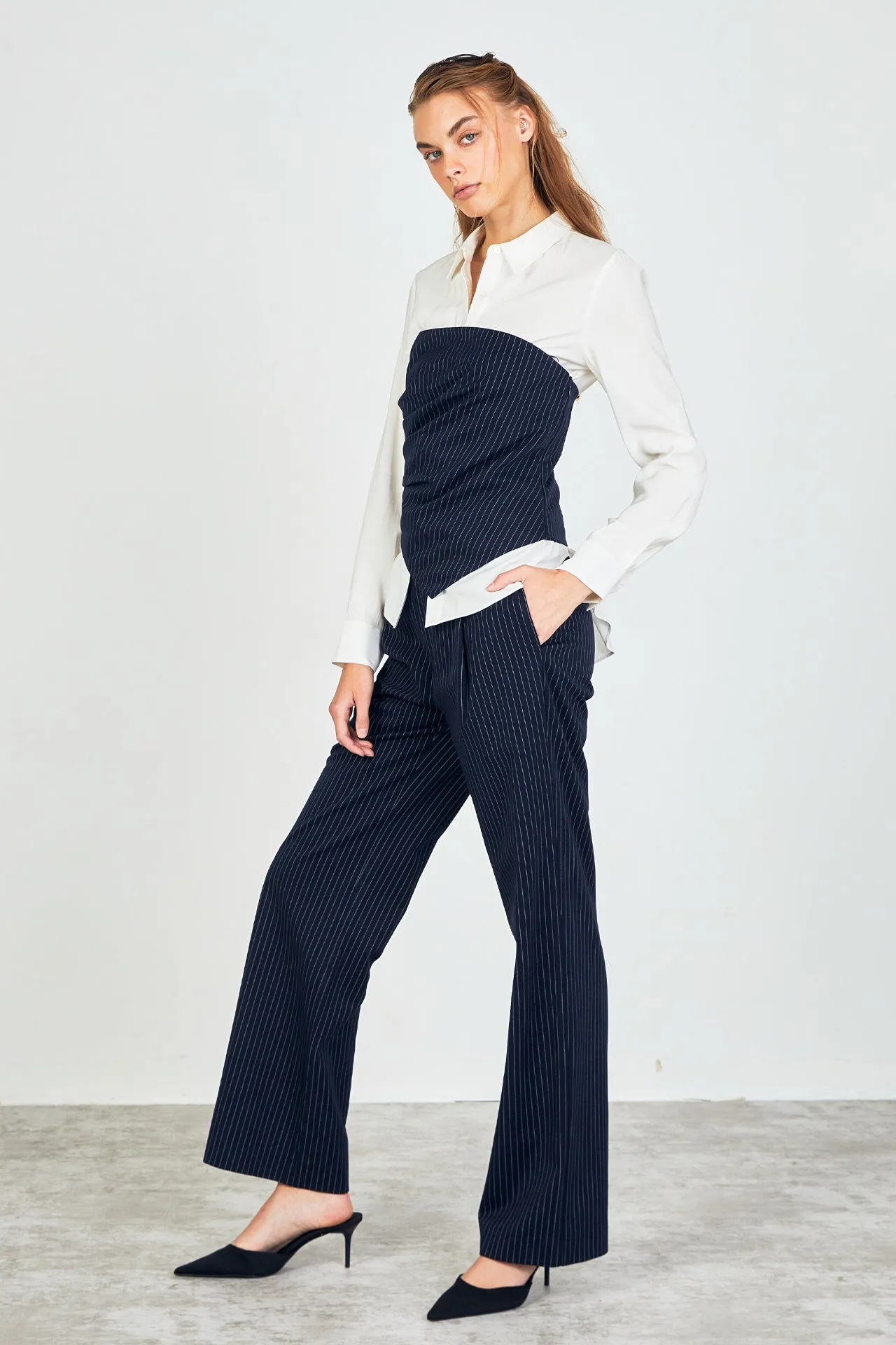 High Waisted Wide Trousers