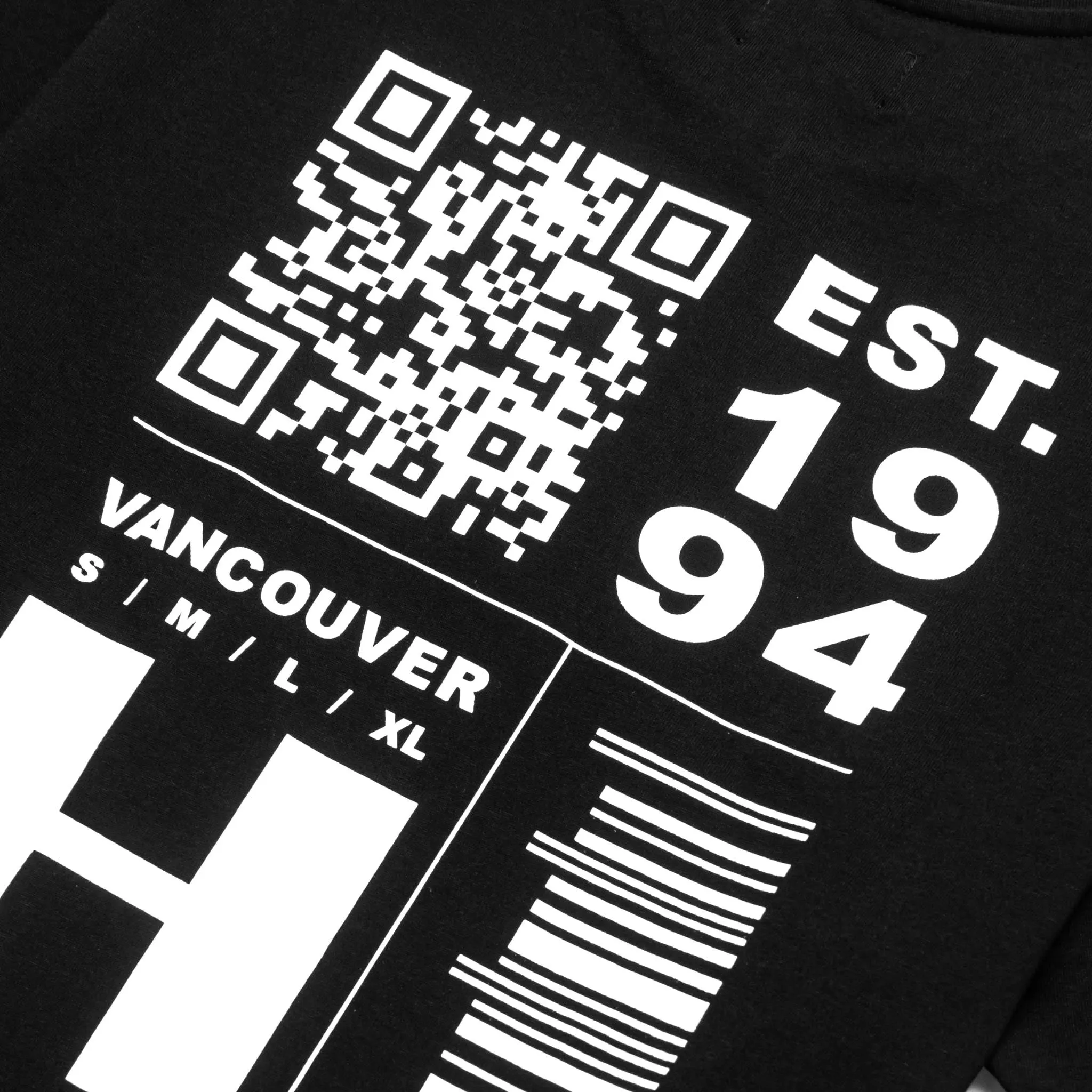 HOMME  QR Code Print Tee Black