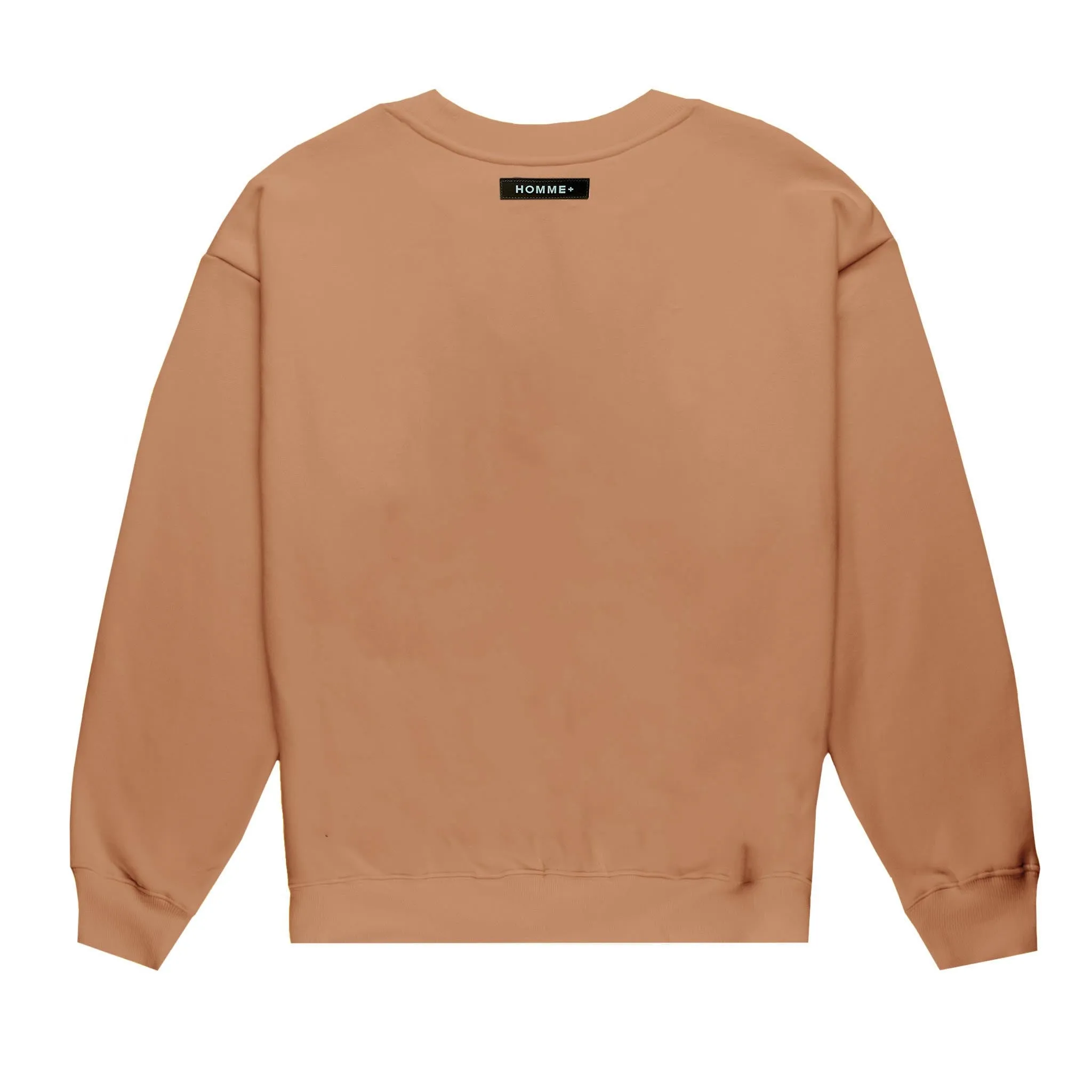 HOMME  Rubber Patch Crewneck Caramel