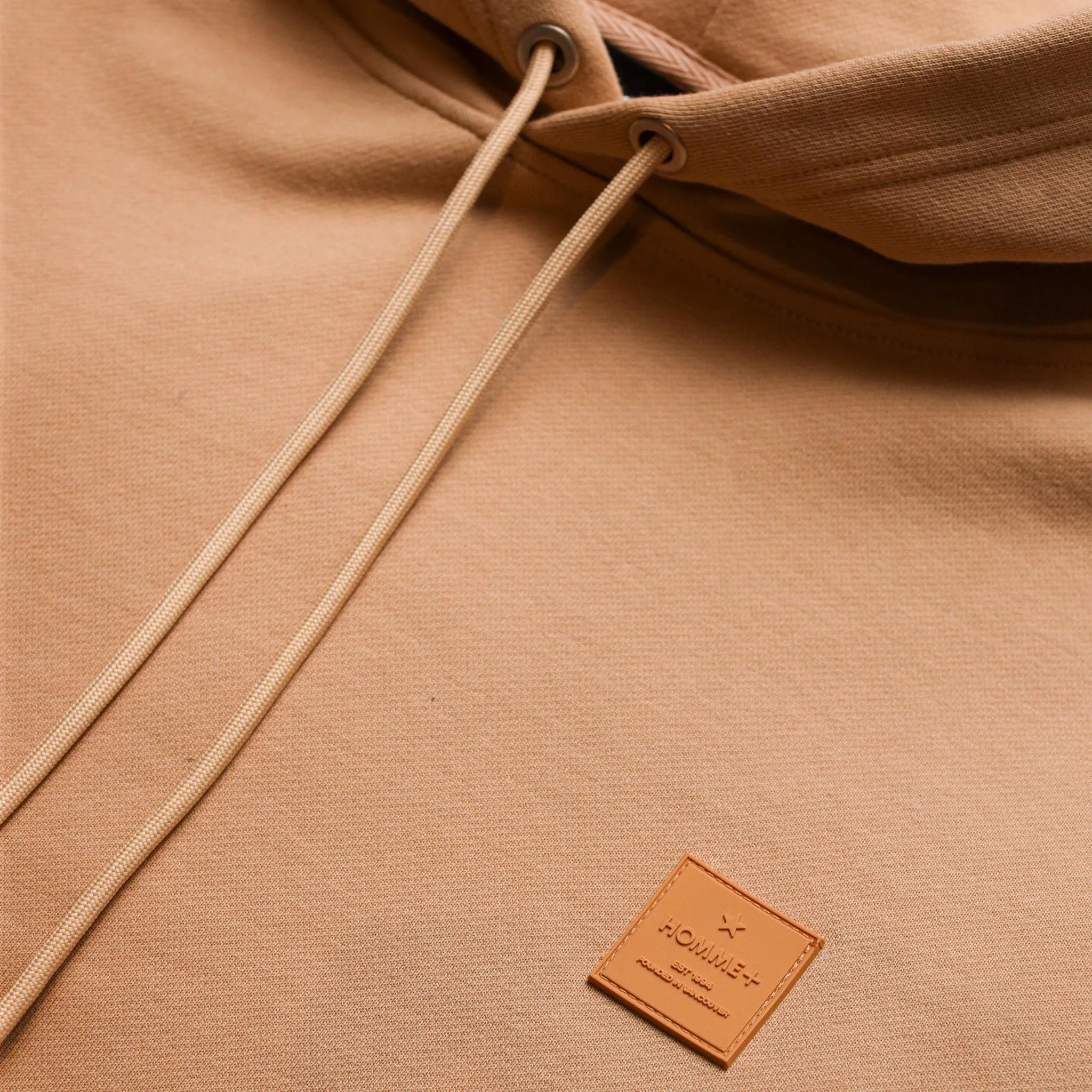 HOMME  Rubber Patch Hoodie Caramel