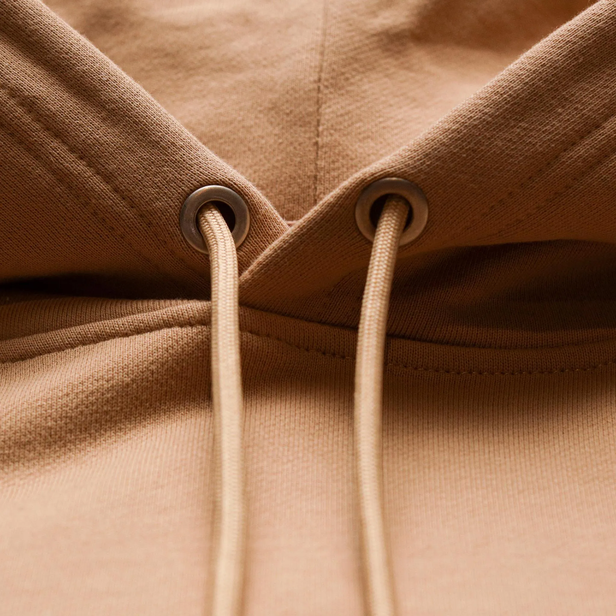 HOMME  Rubber Patch Hoodie Caramel