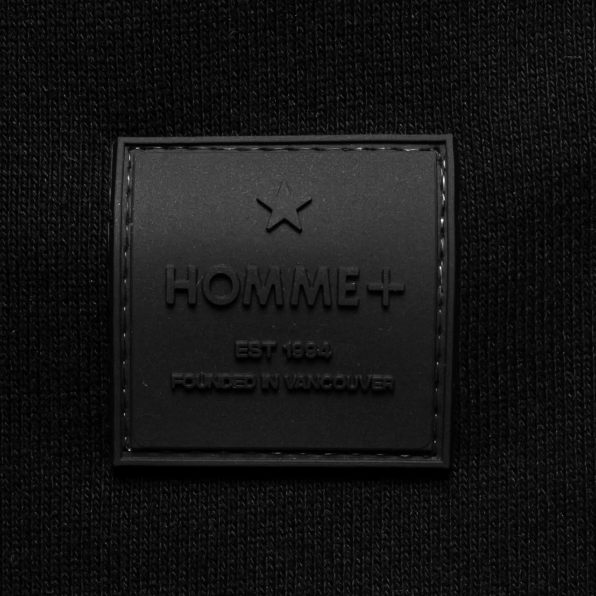 HOMME  Rubber Patch Shorts Black