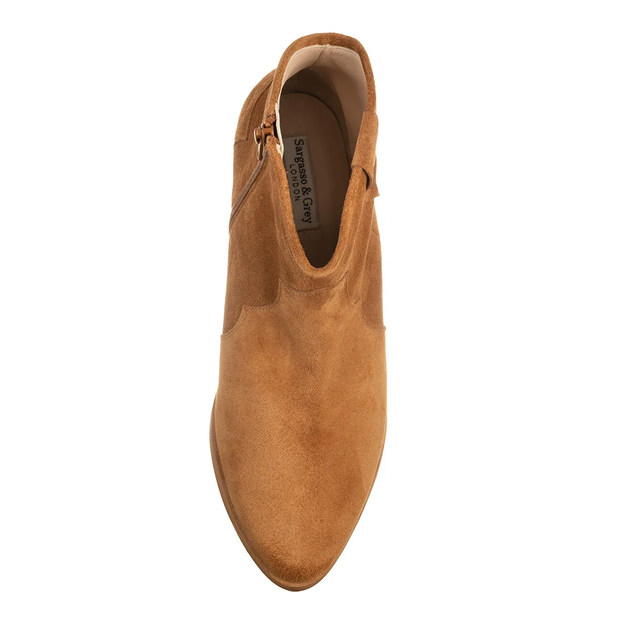 Jago Extra-Wide Fit Cowboy Boots - Tan Nubuck Suede