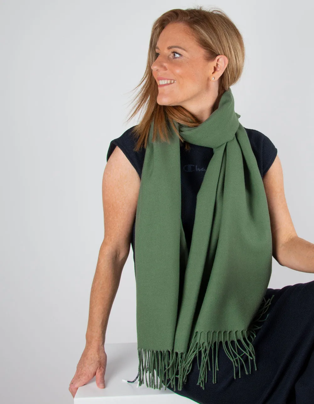 Khaki Green Pashmina