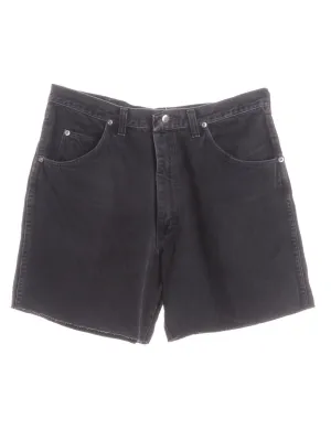 Label Denim Cut Off Shorts