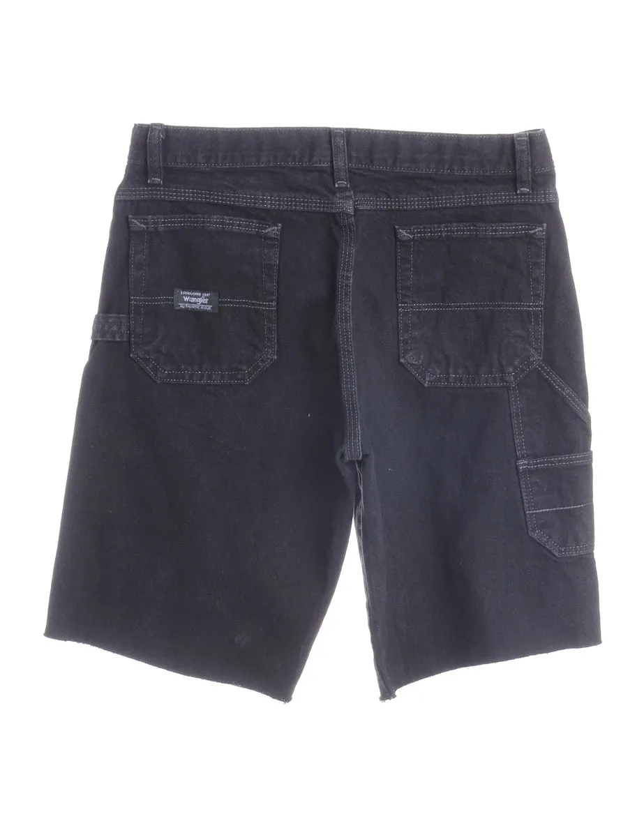 Label Denim Shorts