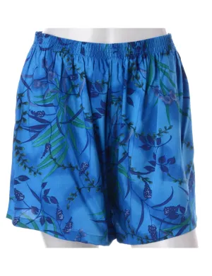 Label Foliage Print Summer Shorts