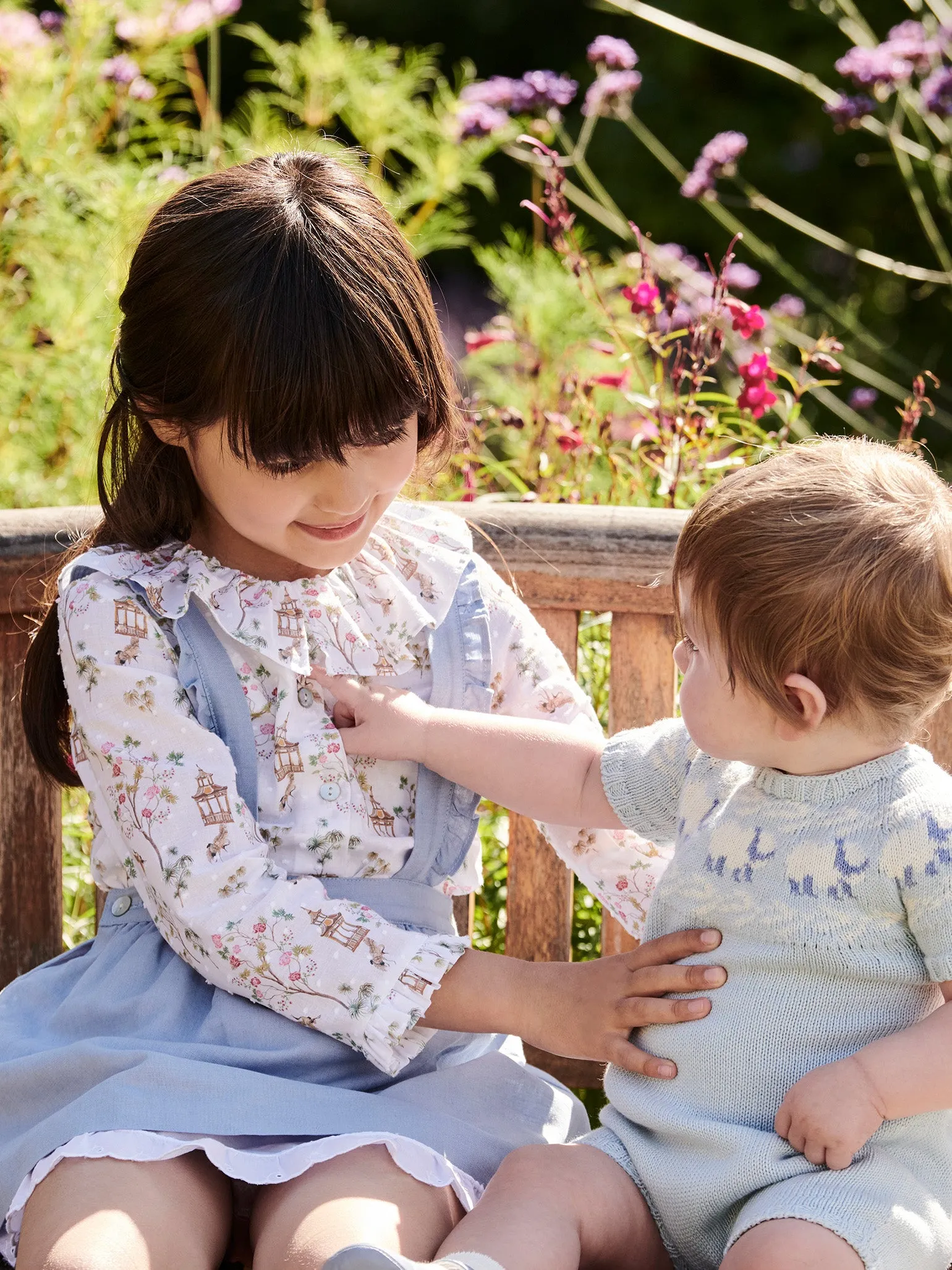 Light Blue Agata Girl Pinafore Skirt