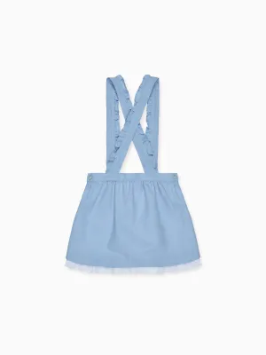 Light Blue Agata Girl Pinafore Skirt