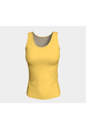 Light Mustard Fitted Tank Top