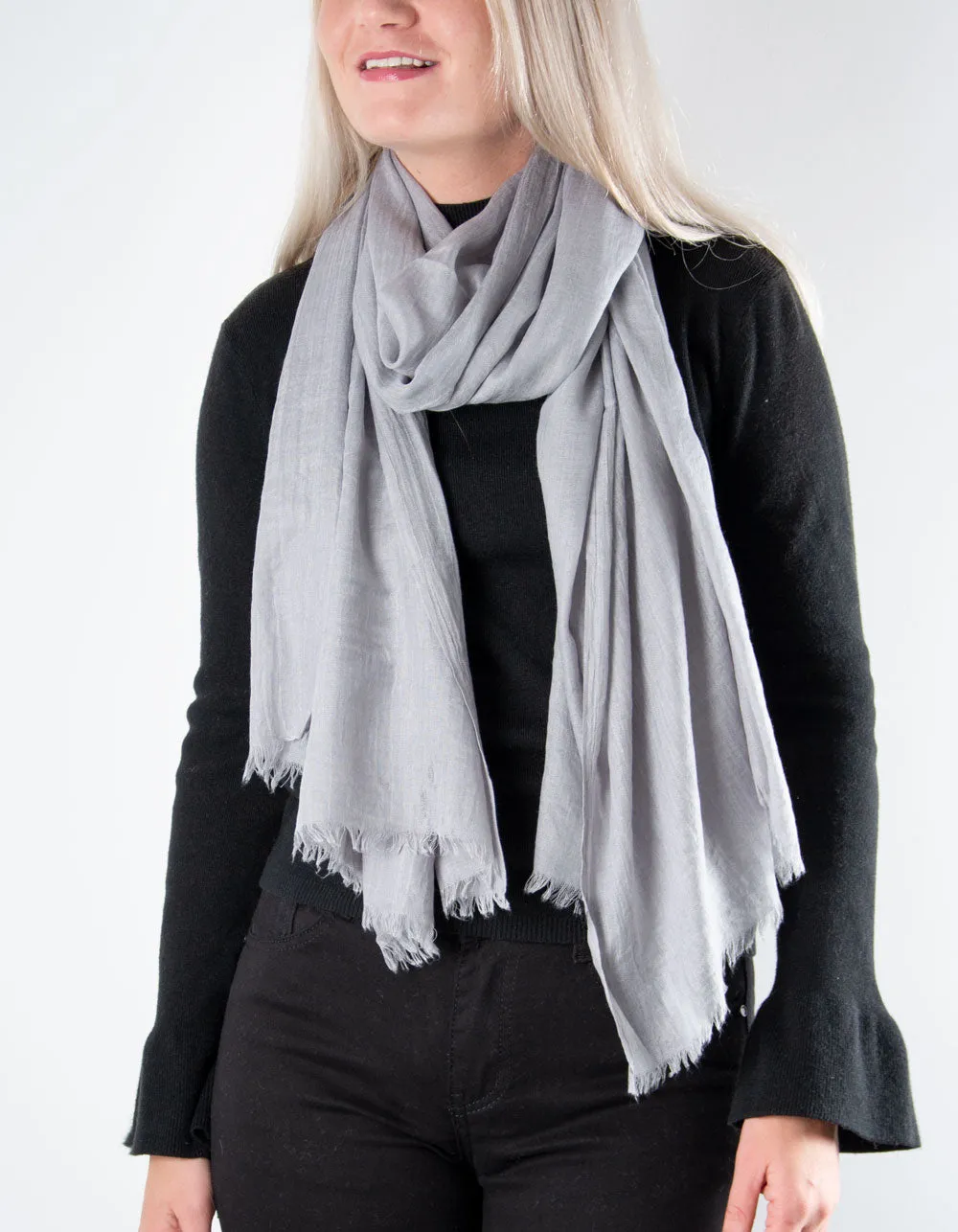 Lightweight Scarf Pashmina | Pale Grey