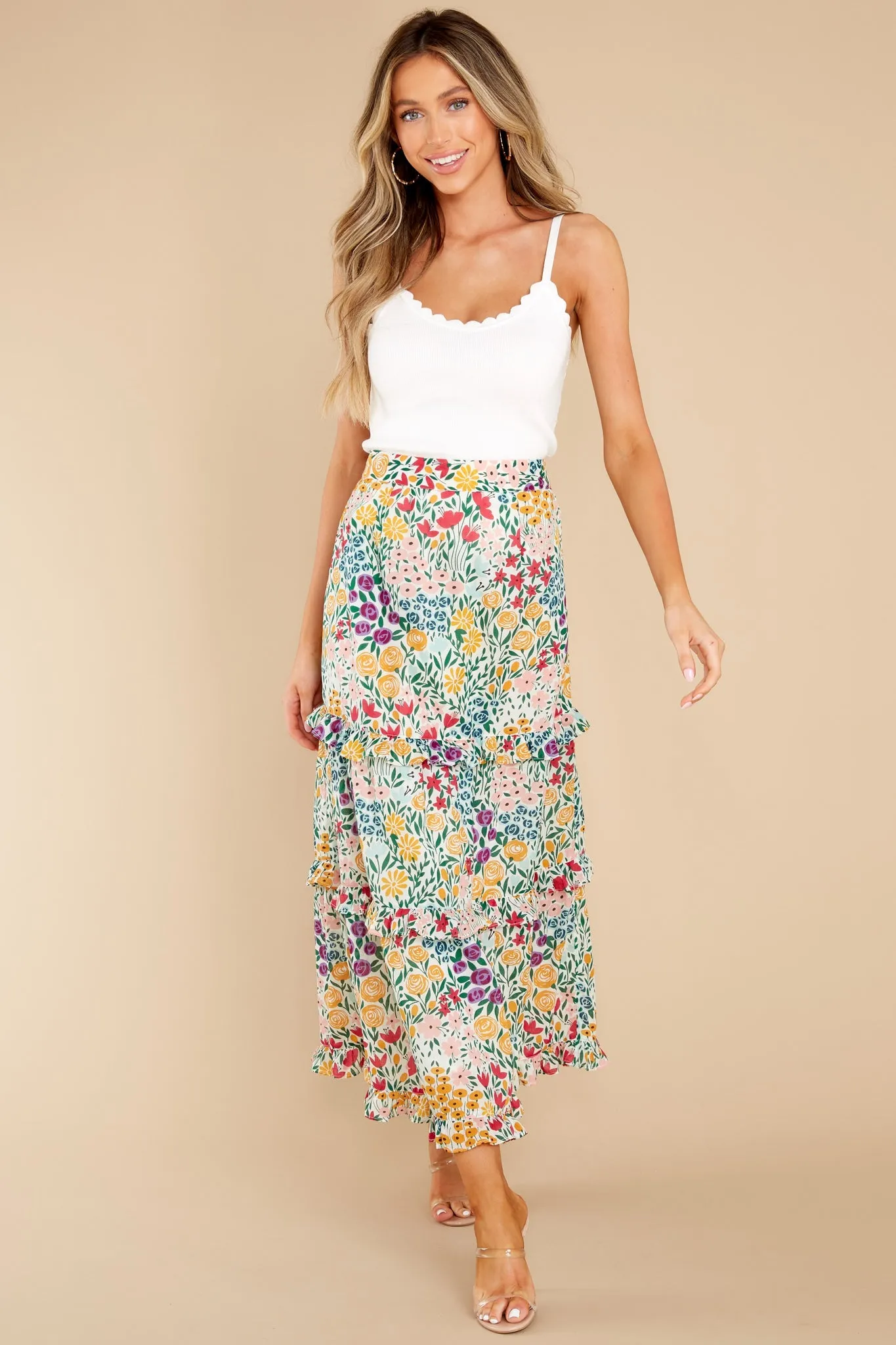 Lindsay Meadow White Skirt