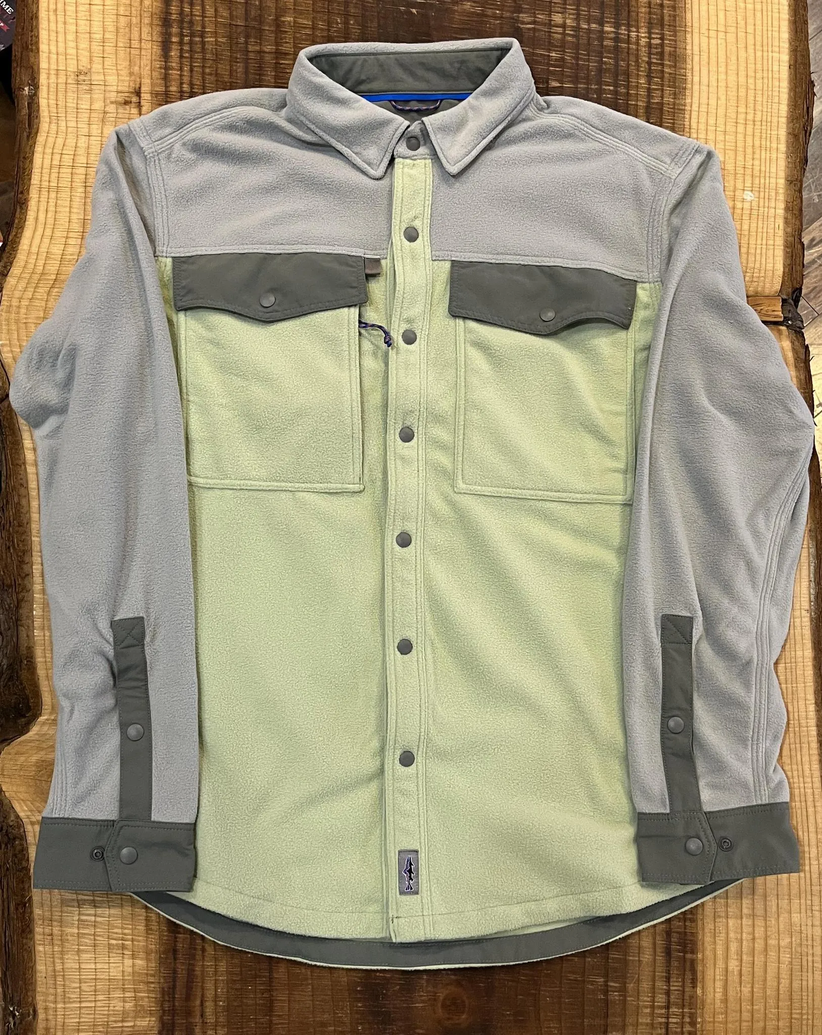 Long-Sleeved Early Rise Snap Shirt - Salvia Green