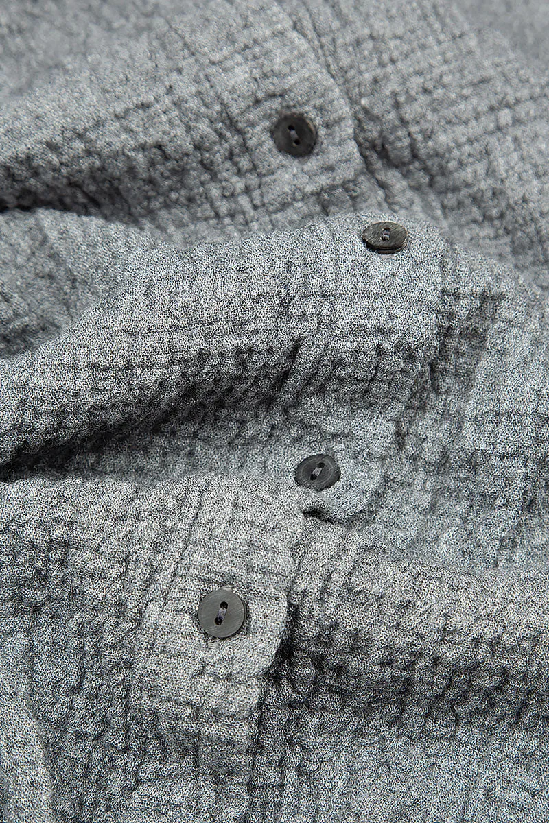 Loose Grey Wool Shirt