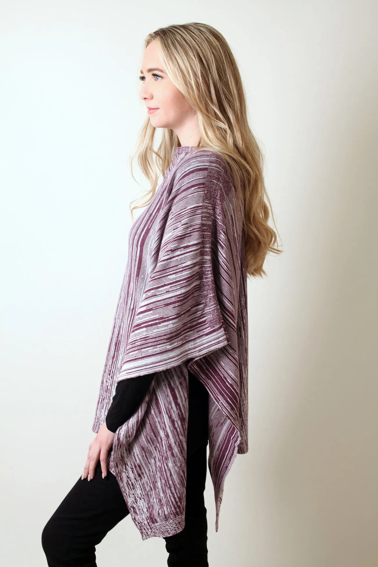 Loving Thread Eco-chic LUXE 2-Tone Organic Cotton 5-Way Poncho Wrap (4 Colors)