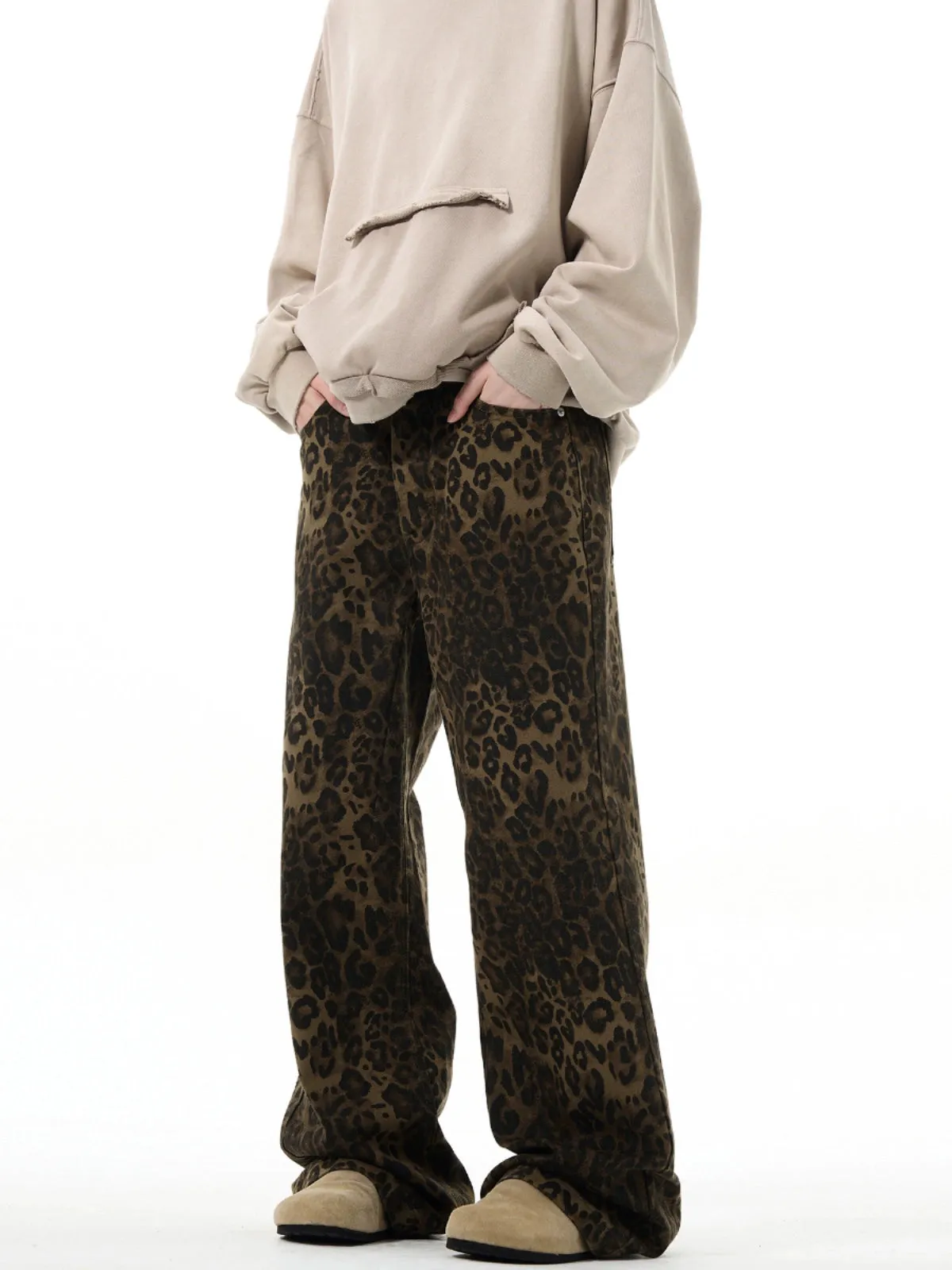 MADWITCH Savage Chic Leopard Wide-Leg Trousers