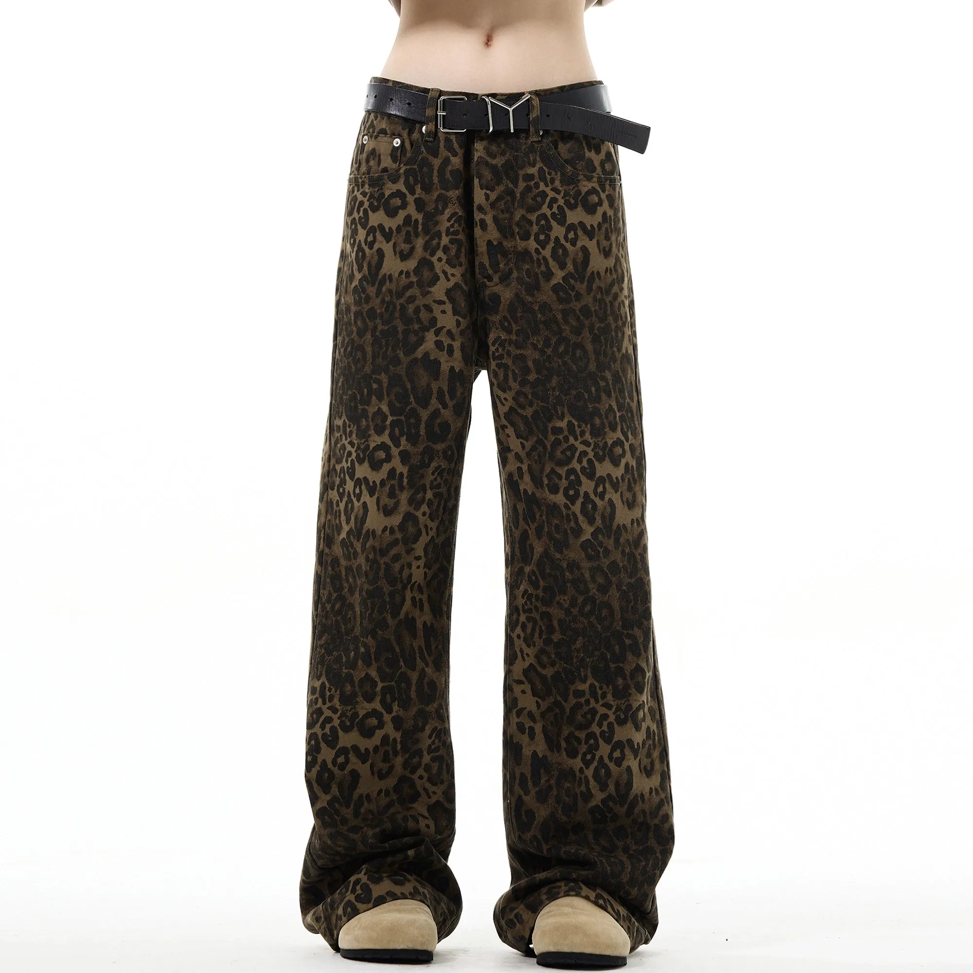 MADWITCH Savage Chic Leopard Wide-Leg Trousers