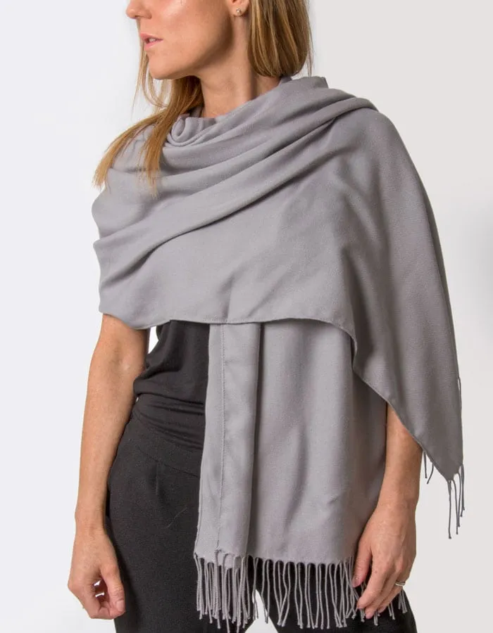 Mid Grey Pashmina