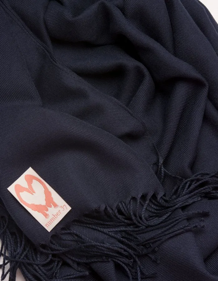 Navy Pashmina