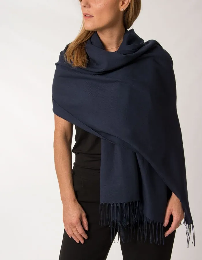 Navy Pashmina