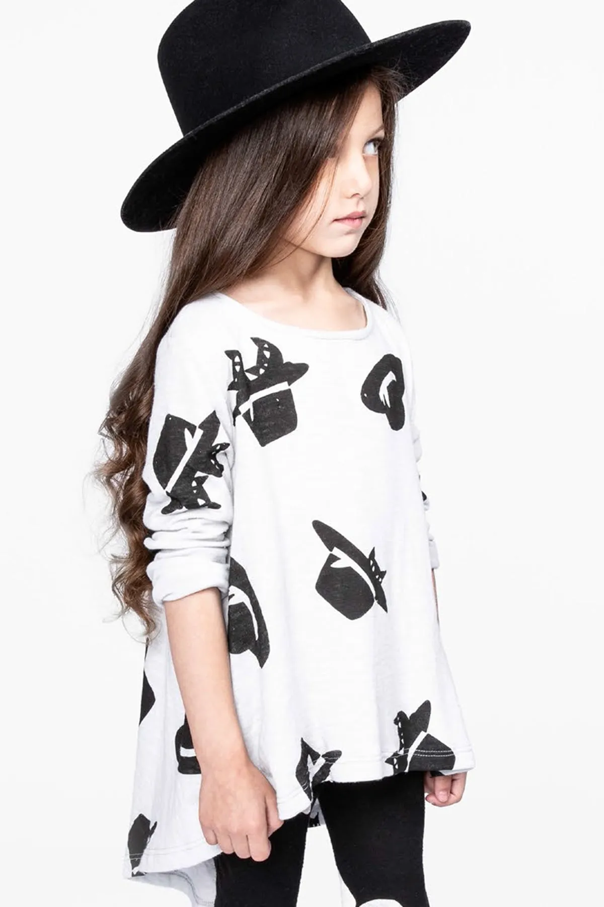 OMAMImini Hi-Low Girls Tunic - Cloud